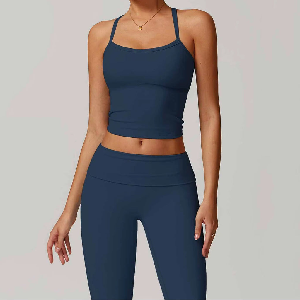FlexFit Yüksek Bel Flare Tayt & Askılı Crop