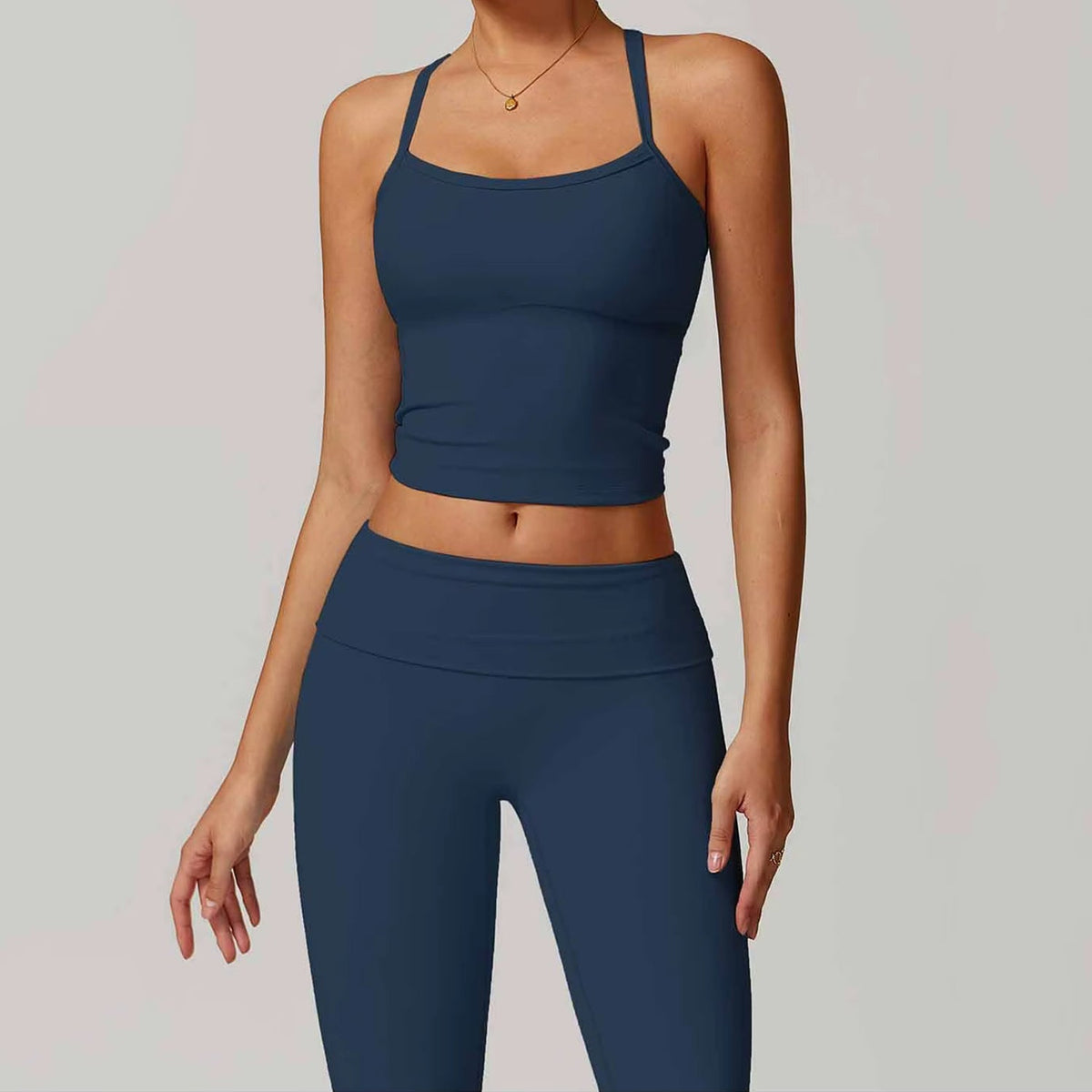 FlexFit Yüksek Bel Flare Tayt & Askılı Crop