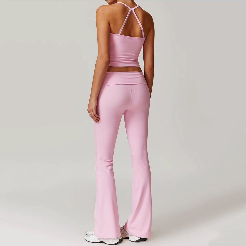 FlexFit Yüksek Bel Flare Tayt & Askılı Crop