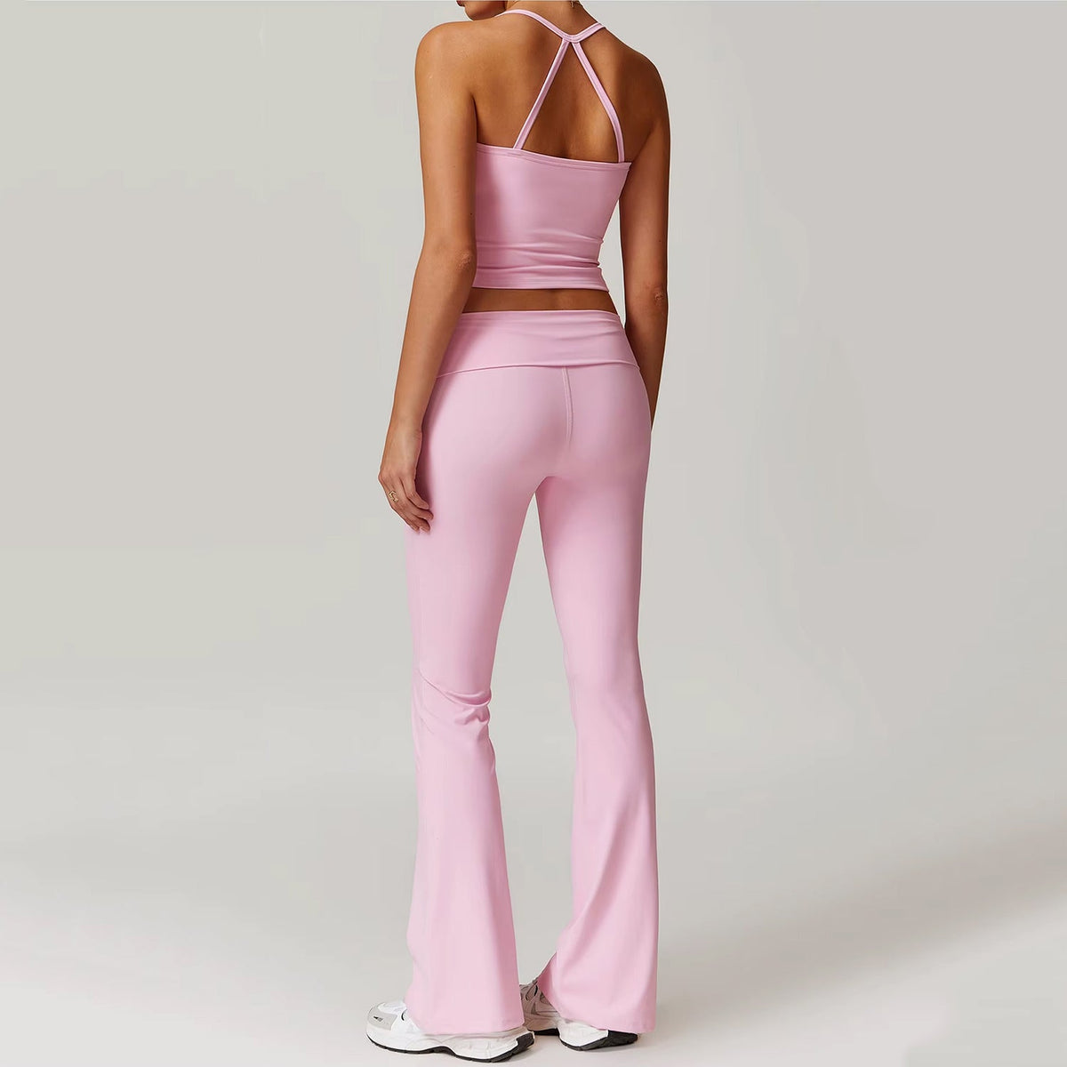 FlexFit Yüksek Bel Flare Tayt & Askılı Crop