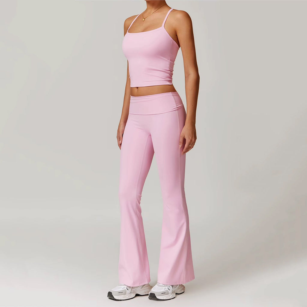 FlexFit Yüksek Bel Flare Tayt & Askılı Crop