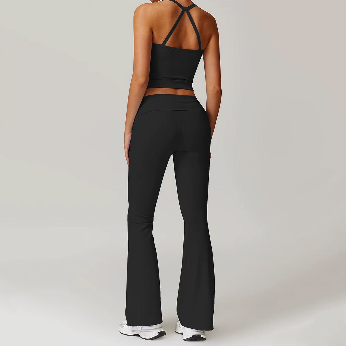 FlexFit Yüksek Bel Flare Tayt & Askılı Crop