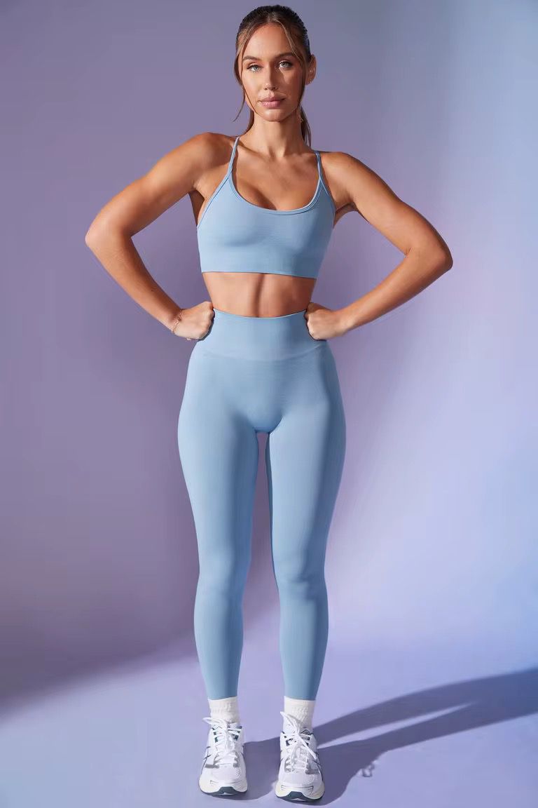 ZAYRA – İp Askılı Çapraz Sırt Crop Tayt Takım
